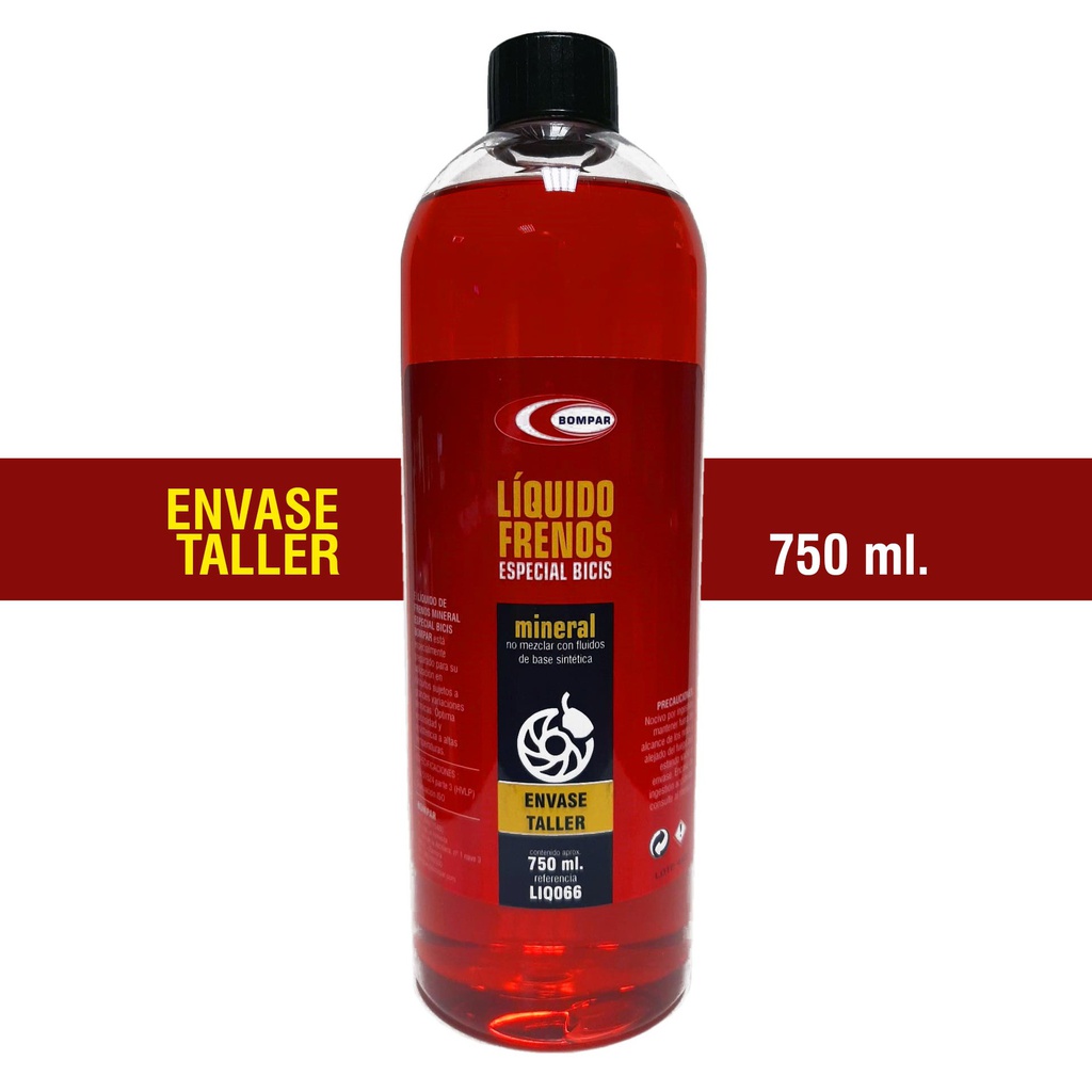 LIQUIDO FRENOS MINERAL ROJO TALLER 750ML