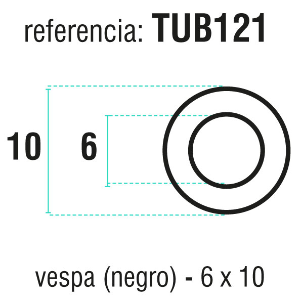 TUBO GAS VESP (6*10) 50 M