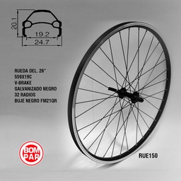 [RUE150] RUEDA DEL. V-BRAKE 26&quot; 559X19C