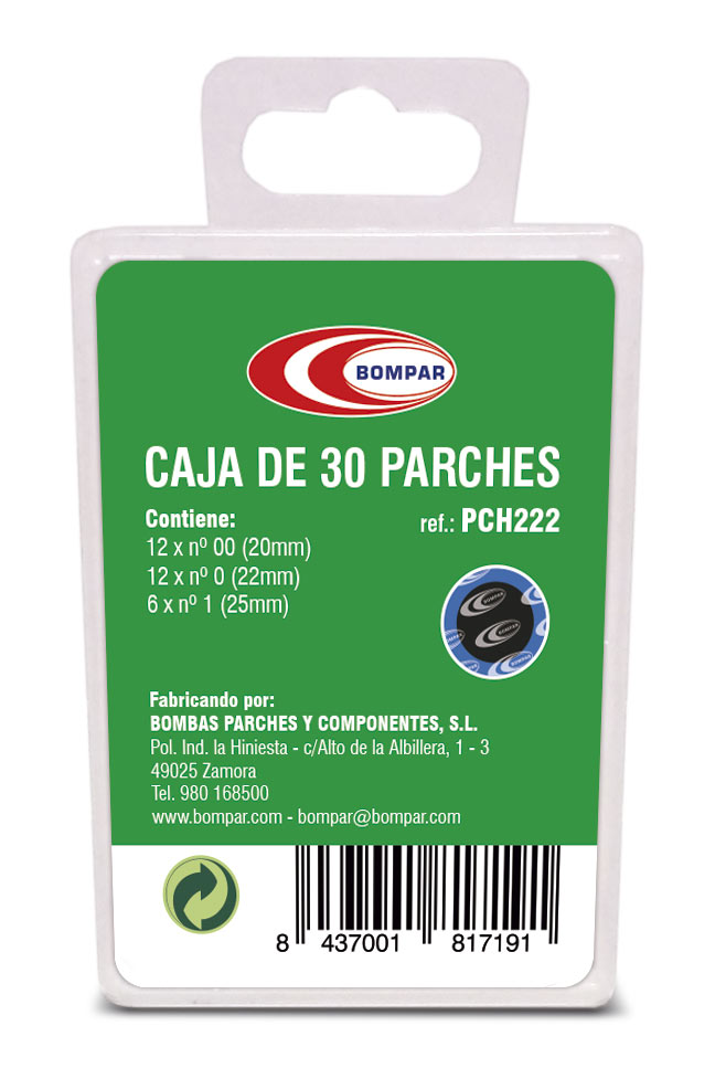 PARCHES CAJA 30 U (00-12,0-12,1-6)