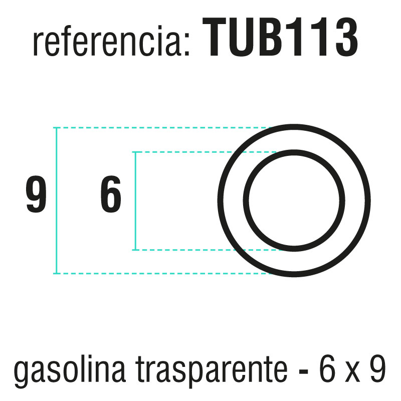 TUBO GAS TRANS (6*9) 10 M