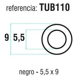 [TUB110] TUBO GASOL NEGR (9*5.5) 10 M