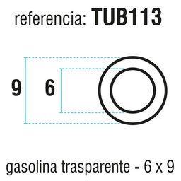 [TUB113] TUBO GAS TRANS (6*9) 10 M