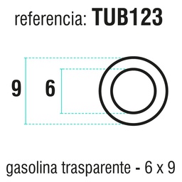 [TUB123] TUBO GAS TRANS (6*9) 50 M